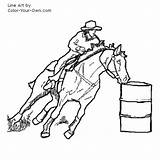 Barrel Racing Horse Coloring Pages Clipart Racer Color Drawing Cliparts Library Line Kids sketch template