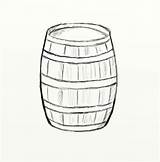 Barrel Draw Wooden Drawing sketch template