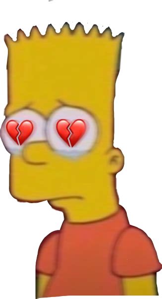 Simpson Bart Sad Heartbroken Tears Bartsimpson Heart