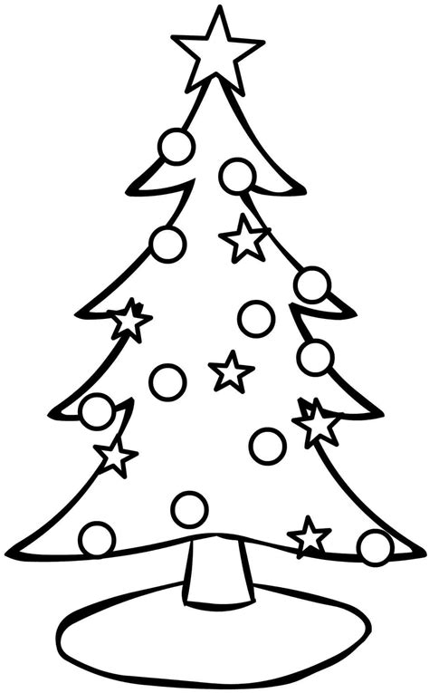 christmas tree coloring pages  printable