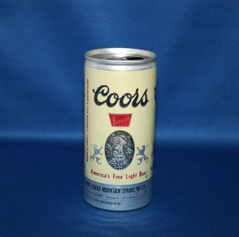 vintage breweriana coors beer  aluminum push button top opened empty