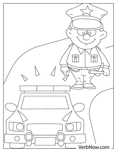 police coloring pages book   printable  verbnow