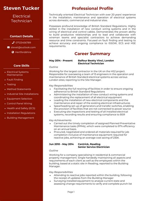 electrician cv  writing guide  noticed