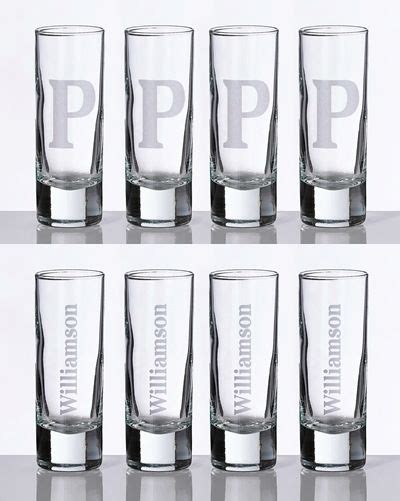 Personalized Large Shot Glasses Set Of 4 Wedding Favors
