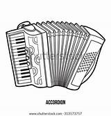 Coloring Accordion Instruments Book Vector Musical Accordian Stock Children Pages Instrument Music Results Shutterstock Kidsuki Logo sketch template