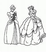 Coloring Belle Pages Sheet Clipart Cinderella Popular Printable Library Coloringhome sketch template