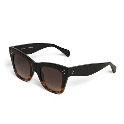 céline classic cat eye sunglasses in acetate black havana