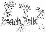 Coloring Pages Playing Kids Beach Summer Swimming Pool Ball Clipart Balls Play Popular Words Library Coloringhome sketch template