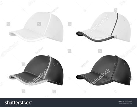 blank baseball cap template stock vector illustration