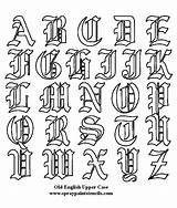 Alphabet Calligraphy English Old Letters Printable Lettering Script Font Fonts Fancy Stencils Block Stencil Tattoo Designs Cool Upper Tattoos December sketch template
