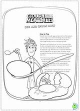 Coloring Cloudy Meatballs Dinokids Chance Close Print sketch template
