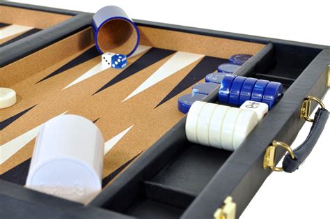 backgammon attache standard champion set classic blue
