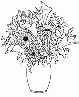 Vases Bordado Blumen Mandalas sketch template