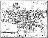 Gogh Irises Fotografías Famosas Retratos Impressionist Girasoles sketch template