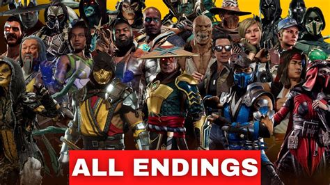 Mortal Kombat 11 All Characters Endings Mk11 With Dlc Youtube