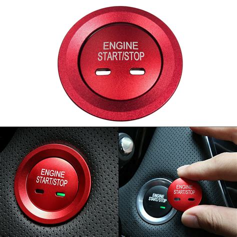 xotic tech red keyless engine start stop push button cover