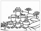 Frog Coloring Pages Kids Printable Frogs Color Sheet Colorier Dessin Imprimer Happy Book sketch template