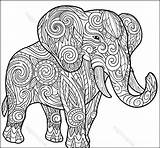 Mandala Elephant Coloring Pages Printable Adult Adults Abstract Indian Animals Pattern Color Hard Drawing Tribal Elephants Print Sheets Getdrawings Dumbo sketch template
