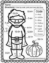 Color Halloween Subtraction Number Addition Fun Math Coloring Choose Board Worksheets Numbers sketch template