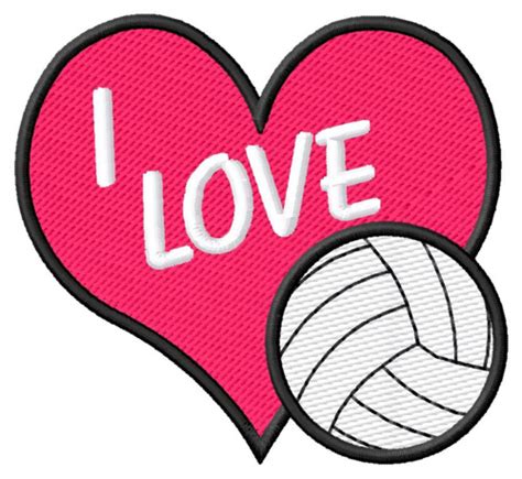 i love volleyball embroidery design annthegran