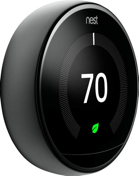 google nest learning smart thermostat  generation black  ebay
