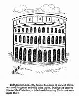 Coloring Pages Rome Roman Bible Life Times Ancient Coliseum Printables Building Architecture Buildings Testament Library Clipart Byzantine Popular Choose Board sketch template