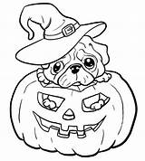 Coloring Pages Puppy Halloween Pug Dog Sheets Pumpkin Adult Kids Para Book Books Printable sketch template