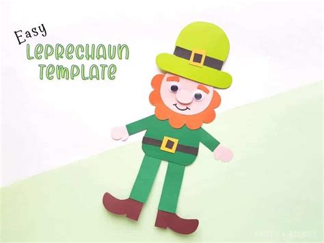 printable leprechaun template easy st patricks day paper craft