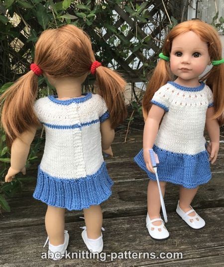 Abc Knitting Patterns Two Tennis Dresses For 18 Inch Dolls American