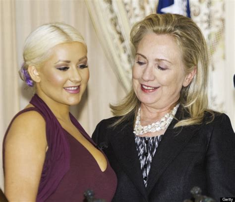About That Time Hillary Clinton Checked Out Christina Aguilera S Boobs