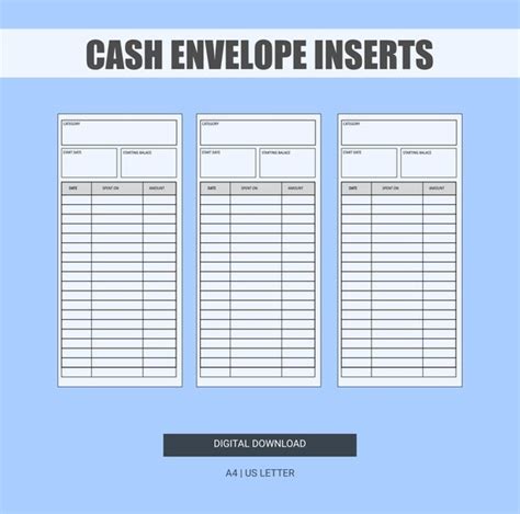 cash envelope tracker cash envelope tracker sheets cash etsy