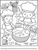 Coloring Pages Kids Colouring Sheets Food Cook Küche Book Publications Dover Color Helpers Welcome Books Sample Story Pizza Thema Kiezen sketch template
