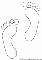 Template Footprint Feet Footprints Jesus Printable Crafts Outline Coloring Foot Templates Patterns Kids Baby Pattern Print Clipart Stencil Pages Bible sketch template