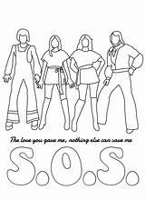 Abba Groovy 60s Mammamia Coloringpages Popculture Lineart sketch template