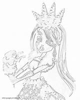 Coloring Pages Abbey Bominable Screams Sweet Monster High Printable Girls Print sketch template