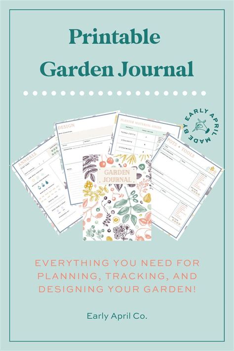 printable garden journal ad shop  great selection  garden journal