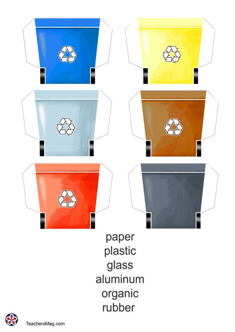 printable activity  practicing sorting recycling  teachersmagcom