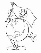 Coloring Recycling Pages Comments Printable Earth sketch template