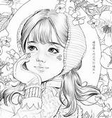 Coloring Korean Book Girls Pages Adult Colouring Von Ausmalbilder Choose Board Ausmalen Anime Meninas Mädchen Color Gemerkt Etsy Cute sketch template