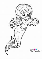 Mermaid Coloring Pages Baby Drawing Easy Getdrawings Printable Little Kids Cute Color Print Sheets Book Princess Ariel Spaniel Getcolorings Cartoon sketch template