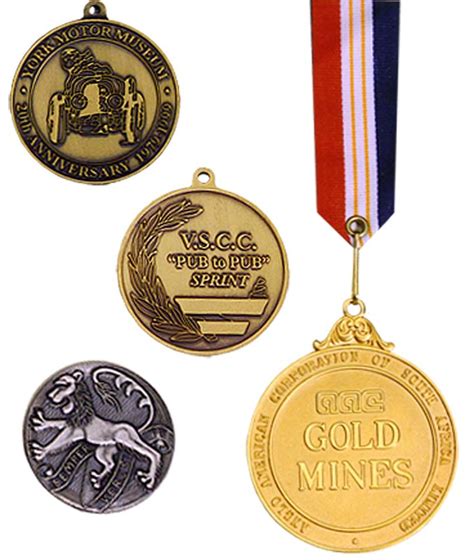 medals struck  copper precision badges