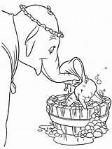 Dumbo Coloring Pages Stork Template Bath sketch template