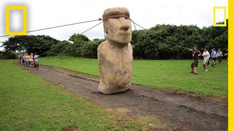 scientists  easter island statue walk national geographic youtube