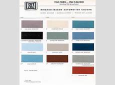 1963 Ford Paint Color Sample Chips Card Colors
