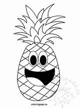 Pineapple Outline Cartoon Fruit Coloring Kids Preschool Clipartmag sketch template