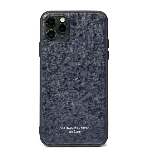 aspinal of london navy leather iphone 11 pro max case harrods uk