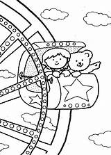 Coloring Pages Carnival Ferris Wheel Fair Rides State Food Kids Watching Fun Printable Color Print Getcolorings Clipart Library Popular sketch template
