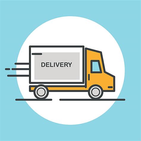 delivery truck illustrations royalty  vector graphics clip art