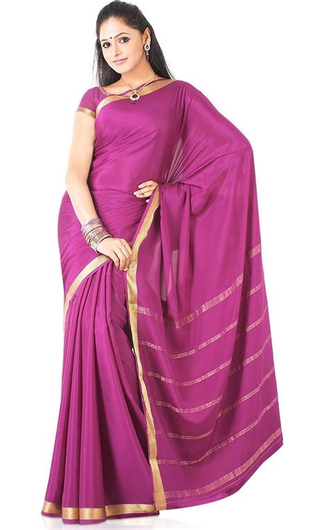 100 pure mysore silk ideal pink crepe saree in india shopclues online