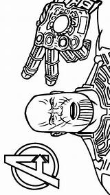 Thanos Coloringpagesonly Gauntlet sketch template